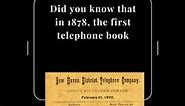The first telephone book #facts