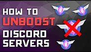 How to UNBOOST Discord Servers - Transfer Nitro Boost to Another Server