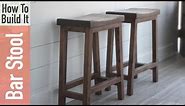 How to Build a Counter Height Bar Stool with a Curved Seat for $10