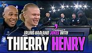Erling Haaland jokes with Thierry Henry and talks making Champions League history | UCL on CBS