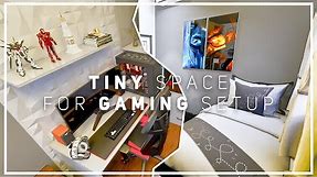 SMALL GAMING ROOM SETUP WITH BED || SMALL BEDROOM MAKEOVER GAMING AREA