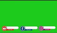 New Social Media Youtube Facebook Instagram Green Screen No Copyright - download link available