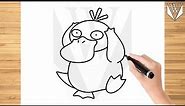 How to draw PSYDUCK Pokémon Step by step Tutorial | Free Download Coloring Page