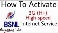 How To Activate 3G Data Services In BSNL | Activate Internet Access | BSNL CellOne Internet Settings