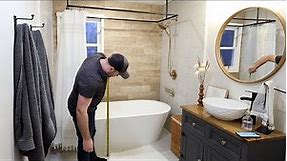 Freestanding Deep Soak Tub and Shower Combo Installation Tips with Limited Space