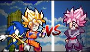 Goku and Sonic VS Goku Black | Sprite Battle