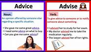 ADVICE vs ADVISE 🤔| What's the difference? | Learn with examples