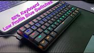Redragon K615R 60% Keyboard Sound Test! [Elise Rainbow] Low Profile Mechanical Blue Switches