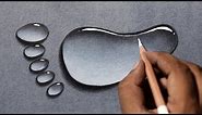 Draw water drops in 3 easy steps! Water drop drawing tutorial.