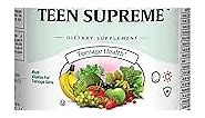 Maxi Health Teen Supreme Hers Vitamins for Teen Girls (120) - Women's Multivitamin for Energy, Immune Boost, Body & Brain Growth - Womens Multi Vitamins Including D3, Iron, Calcium, Digestive Enzyme