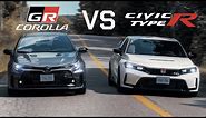 2023 Honda Civic Type R vs Toyota GR Corolla // Battle of the Hot Hatches In-depth Comparison