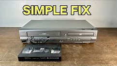 DVD VCR Combo Player Eats Tapes Or Powers Off Fix 2024