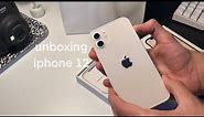 iphone 12 white unboxing 🔲 | accessories + camera test and set-up