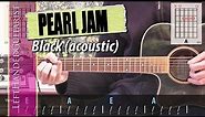 Pearl Jam - Black | simple acoustic guitar lesson