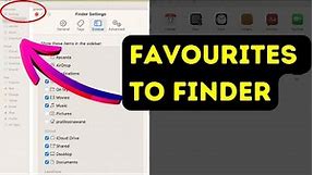 How to Add Favorites in Finder on Macbook Air / Pro or iMac
