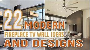 22 Modern Fireplace TV Wall Ideas and Designs