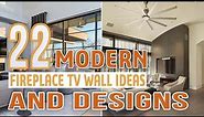 22 Modern Fireplace TV Wall Ideas and Designs