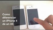 Como diferenciar un iPhone 4 de un 4S (Explicación)