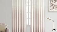 Central Park Pinch Pleated Ombre Semi Sheer Curtain 84 Inches Long Rayon Blend Window Treatment Sets with Backtab for Living Room Bedroom, Cream White to Pink, 40"x84"x2