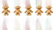 10 Pcs Lucky Dolls Set Mini Troll Dolls PVC Vintage Doll Mini Action Figures Cake Toppers for Party Favors School Projects Arts and Crafts Toys Party Supplies