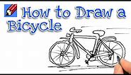Learn how to draw a bicycle real easy | Step by Step with Easy - Spoken Instructions