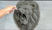It's amazing how I made the ferocious lion head relief