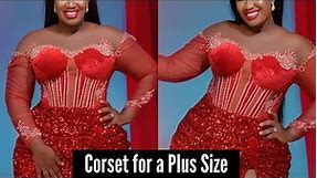 How to make a Corset with yoke for Plus Size (detailed tutorial) pattern drafting