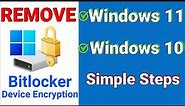 How To Remove BITLOCKER ENCRYPTION in Windows 11