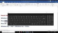How to Take A Screenshots Using a Keyboard Shortcut on Windows 10