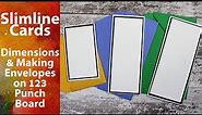 Cardmaking 101 // SLIMLINE CARDS, Mats & ENVELOPES on the WRMK 123 Punch Board