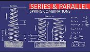 Series & Parallel Spring Combinations | Equivalent Spring Constant Using Hooke's Law | Physics