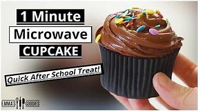 1 Minute Microwave CUPCAKE ! The EASIEST Chocolate Cupcake Recipe