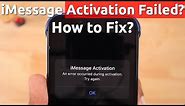 iMessage Activation UNSUCCESSFUL or FAILED? 🔥 How to Fix?