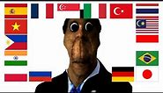 Obunga in different languages meme