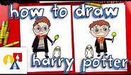 How To Draw A Cartoon Harry Potter And Hedwig
