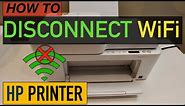 How To Disconnect WiFi From HP Printer ?
