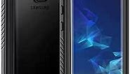 Lanhiem Samsung Galaxy S9+ Plus Case, IP68 Waterproof Dustproof Shockproof Case with Built-in Screen Protector, Full Body Sealed Underwater Protective Clear Cover for Samsung S9 Plus (Black)