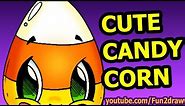 Cute Candy Corn - How to Draw Halloween Cartoon Pictures - Fun2draw | Online Drawing Tutorials