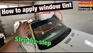 How to tint a strip on your windshield. How to tint windows. How to apply window tint.