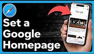 How To Make Google Homepage On Safari iPhone