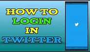 How to Login in Twitter