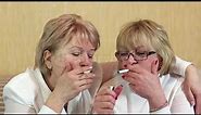 Female smoker. Two senior women smoke cigarettes