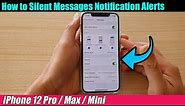iPhone 12/12 Pro: How to Silent Messages Notification Alerts