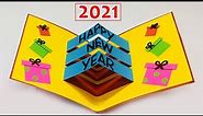How to Make Happy New Year Card 2021 | Happy New Year | Greeting Cards Latest Design Handmade | #376
