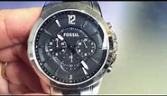 Men's Fossil Black Chronograph Watch FS4532
