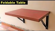How To Make A Wall Mount Folding Table - Space Saving - A2Z Construction Details