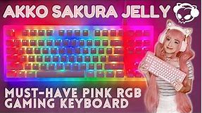 MUST HAVE Akko Sakura Jelly 3087 Pink Mechanical Gaming Keyboard Unboxing Review | Manic Pixie Dani