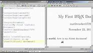 LaTeX Tutorial 02 bold, italic, fixed-width font, and commenting