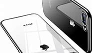 TORRAS Crystal Clear Compatible for iPhone 8 Plus Case/iPhone 7 Plus Case 5.5 inch, Transparent [10X Non-Yellowing] Shockproof Rubber Slim Thin [Faith Series] Soft Phone Cover Case, Black