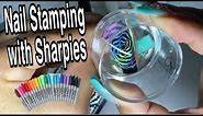 First Time Stamping with Sharpies | Sharpie Nail Art for Beginners | Easy Nail Art